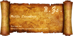 Muth Zsombor névjegykártya